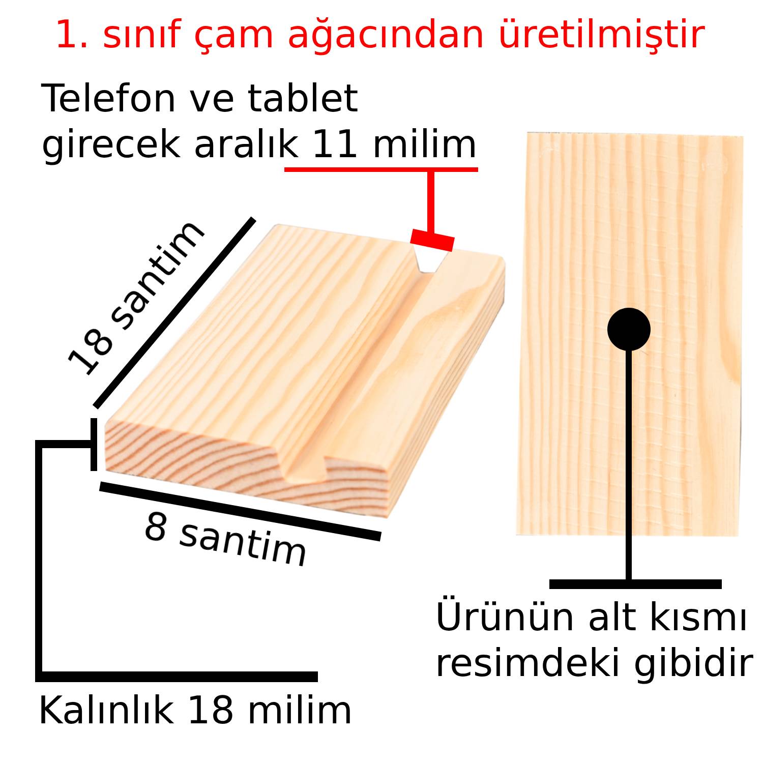 Ahşap Tablet Telefon Tutucu Standı 30 Adet 