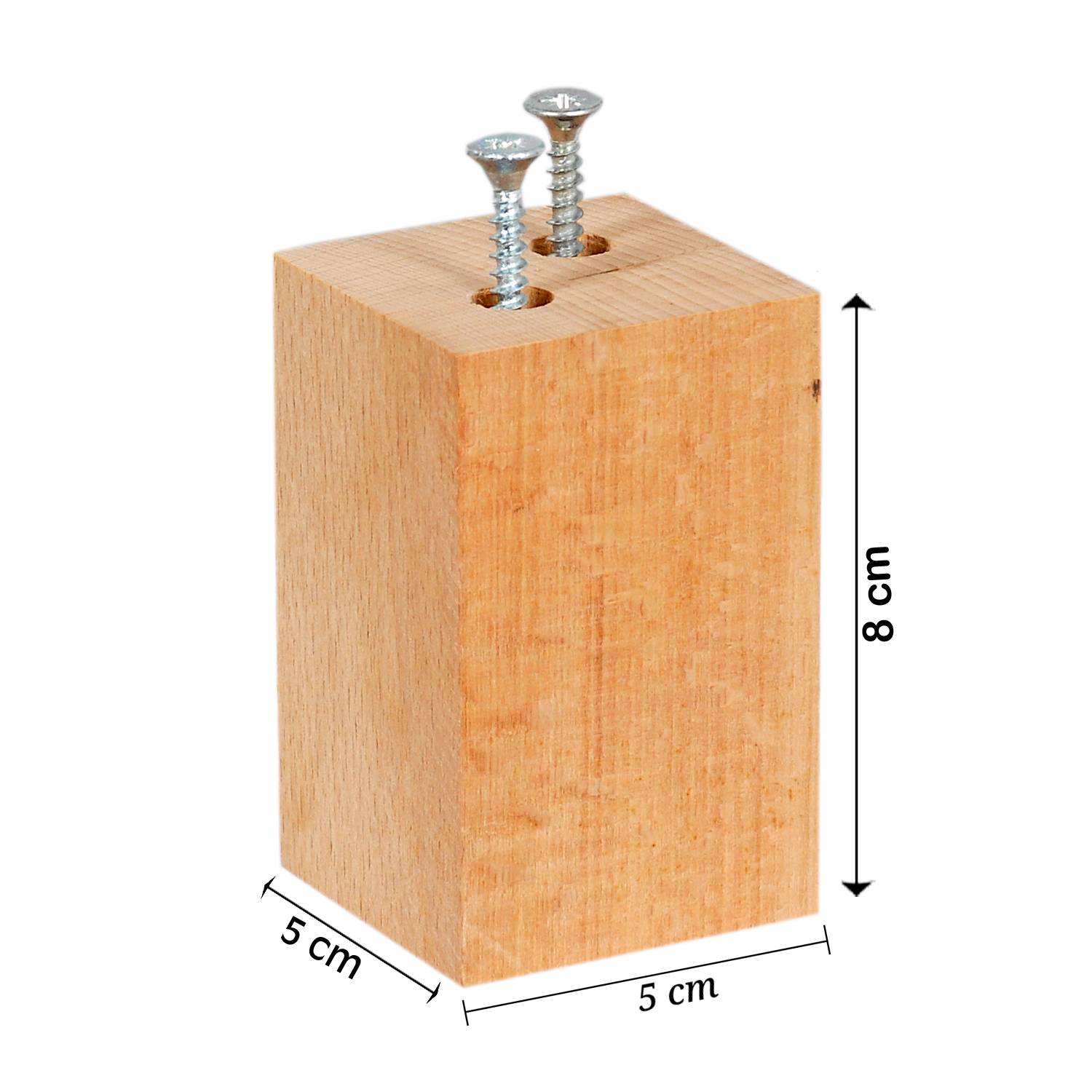 Koltuk Masa Sandalye Kanepe  Sehpa Ünite Ağaç  Ayak Yükseltici Takoz Boy 8 cm En 5x5 cm